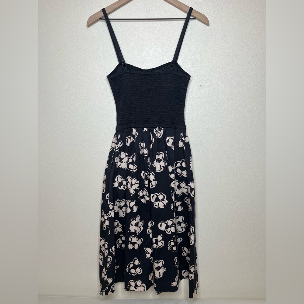 Marina Moscone Floral Bustier Midi Dress Smocked Bodice Garden Party Old Money - Picture 3 of 12